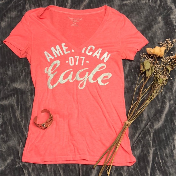 Orange American Eagle T-shirt - Picture 1 of 1